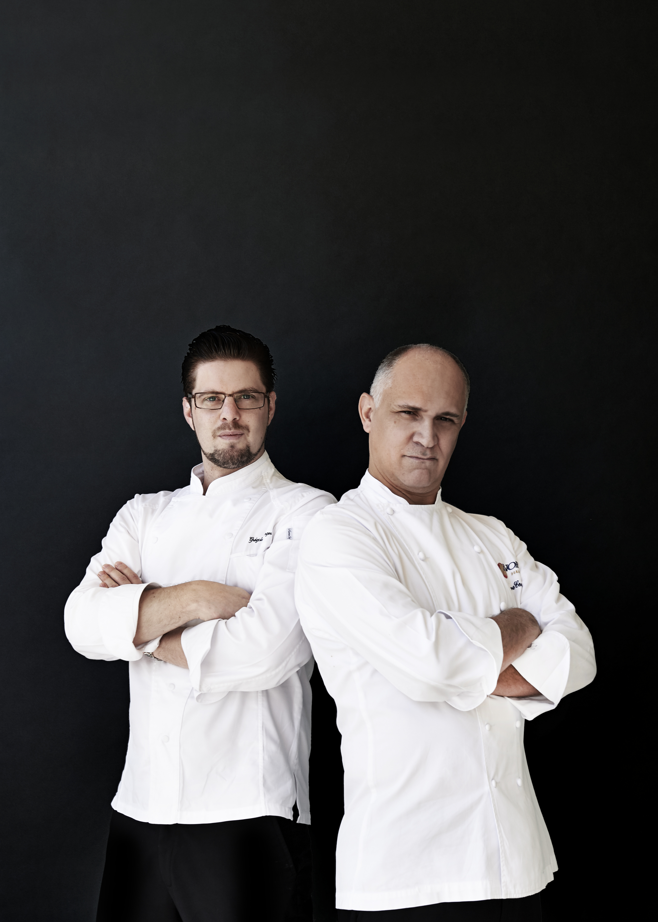 Chefs Gregoire Berger of Ossiano and Herve Courtot of Nobu.